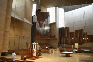 Mothers Day Mass celebrated by Archbishop José H. Gomez at the Cathedral of Our Lady of the Angels in Los Angeles, California on May 10, 2020. (Pool photo/John McCoy)
