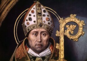 AUGUSTINE OF HIPPO | Angelus en Español San Agustín es representado como obispo de la diócesis norteafricana de Hipona. Vivió entre los años 354 y 430 y se le considera padre de la Iglesia y doctor de la Iglesia. (Foto de archivo de OSV News)