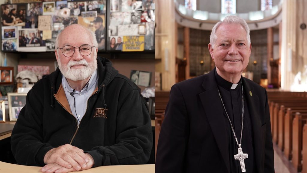 Father Greg Boyle, SJ, and Bishop Matthew Elshoff, OFM, Cap. are among the Catholic leaders featured in Family Theater Productions’ “Effective Leaders” series. (Family Theater Productions)