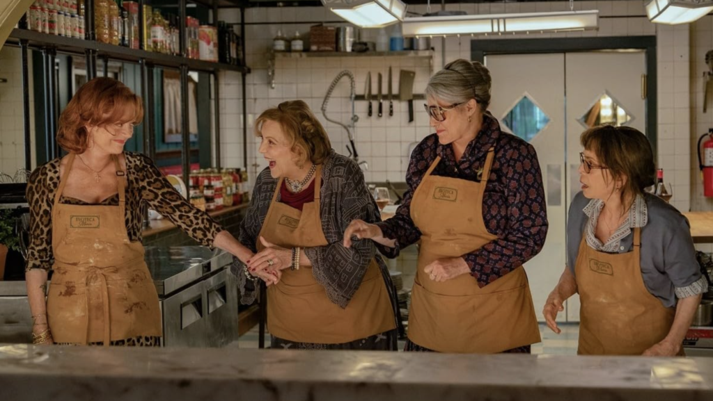 Susan Sarandon, Brenda Vaccaro, Lorraine Bracco y Talia Shire en "Nonnas". (IMDB)
