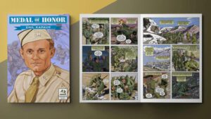 AUSA_Medal-of-Honor_Vol-7_Kapaun-1024x576 | Angelus en Español El volumen 7, número 4, de la novela gráfica Medal of Honor sobre Emil Kapaun. (© 2025 Association of the United States Army)