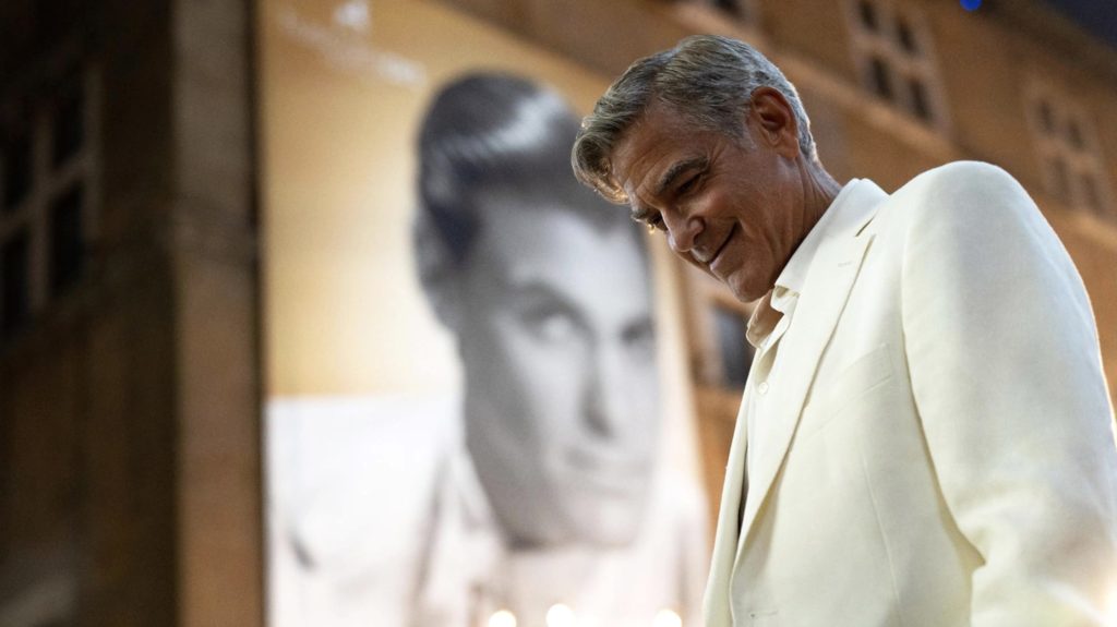 George Clooney como Jay Kelly en la película de Netflix “Jay Kelly”. (Peter Mountain © 2025 Netflix Inc. vía IMDB)