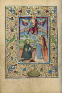 gm_11104801TIF | Angelus en Español “Ángel de la guarda con un hombre arrodillado”, hacia 1460, de autor desconocido, italiano. (J. Paul Getty Museum)