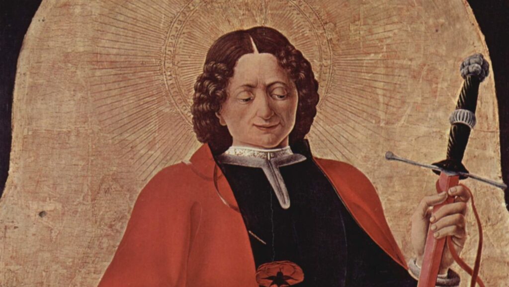 “San Florián”, de Francesco del Cossa, 1473. (Wikimedia Commons)