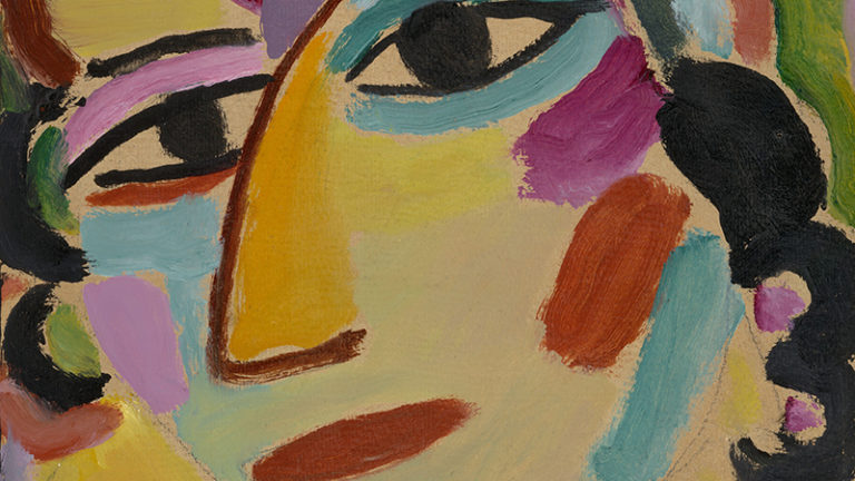 “Mystical Head: Galka”, de Alexei Jawlensky (1864–1941), ruso. (Museo Norton Simon, colección The Blue Four Galka Scheyer)