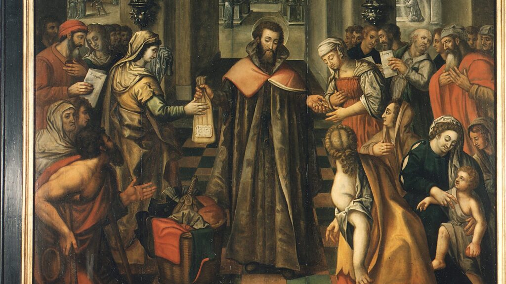 “San Ivo dando limosna a los pobres”, de Josse van der Baren. (Wikipedia)