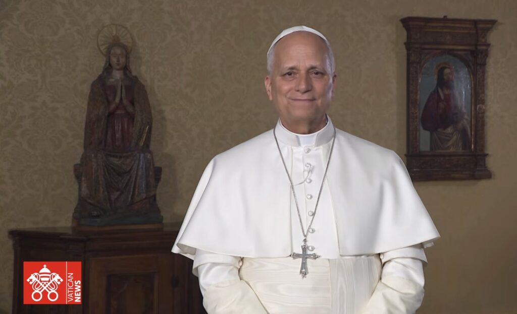 En esta captura de pantalla de un mensaje en video que publicó el 20 de junio de 2026, se ve al Papa León XIV dirigiéndose a los adolescentes reunidos con motivo de las Steubenville Youth Conferences en la Universidad Franciscana de Steubenville, Ohio. El Papa dijo a los asistentes a las jornadas: “Solo el amor de Dios puede darnos una alegría verdadera y perfecta”. (OSV News/Vatican Media/captura de pantalla de YouTube)
