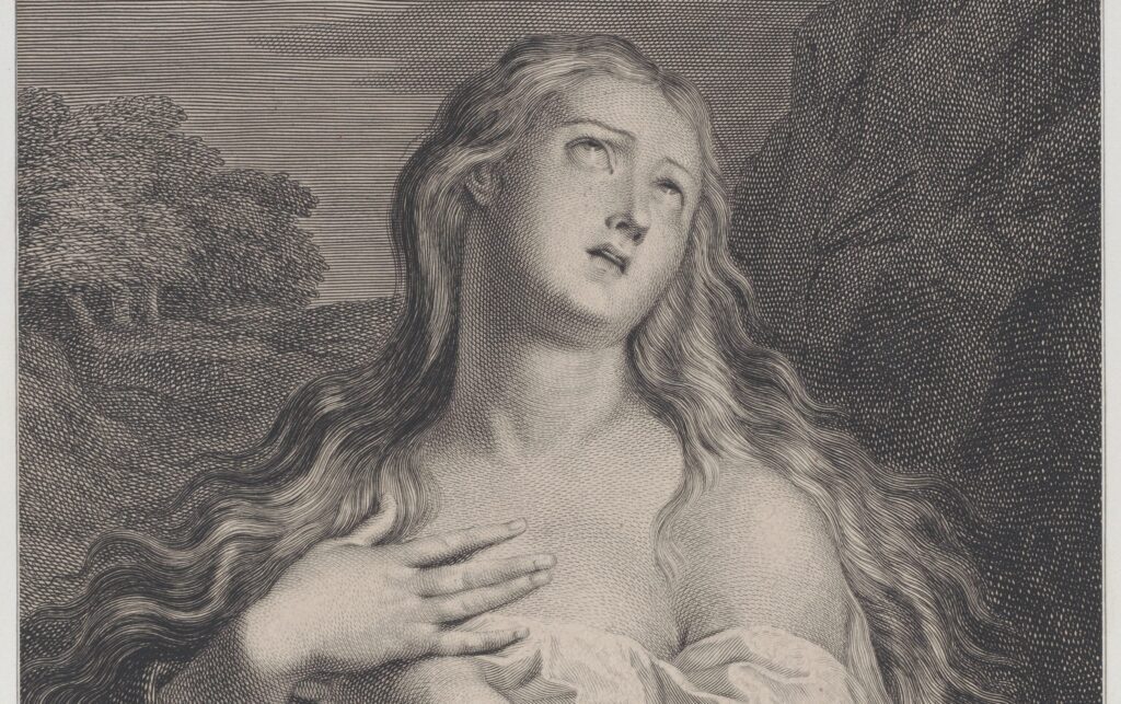 "María Magdalena penitente en el desierto".