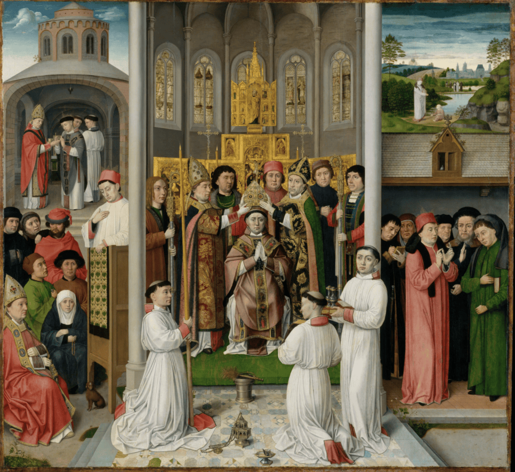 "Escenas de la vida de San Agustín de Hipona", ca. 1490, Maestro de San Agustín. (Museo Metropolitano de Arte)