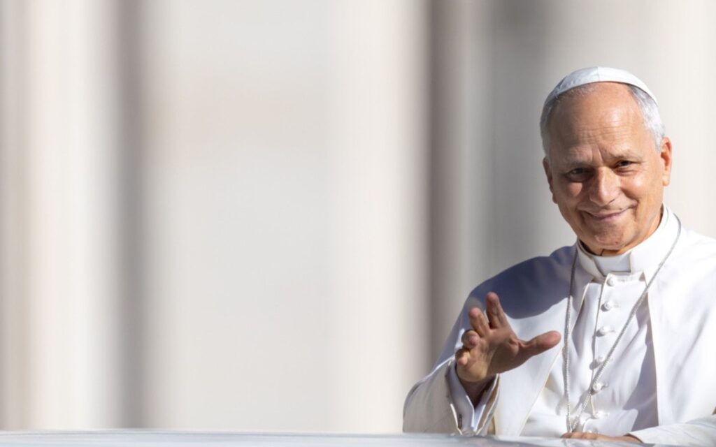 El Papa durante la Audiencia General de este miércoles. Crédito: Daniel Ibañez/ EWTN News.